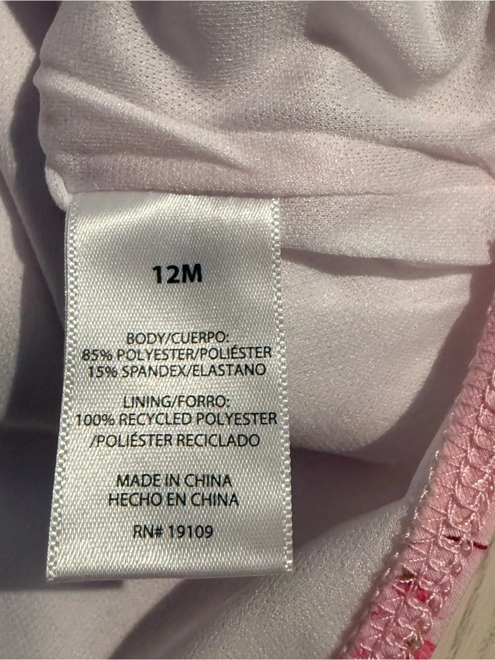 Strawberry Shortcake Girls 12M Pink UPF 50 Rash Guard Swimsuit NWT